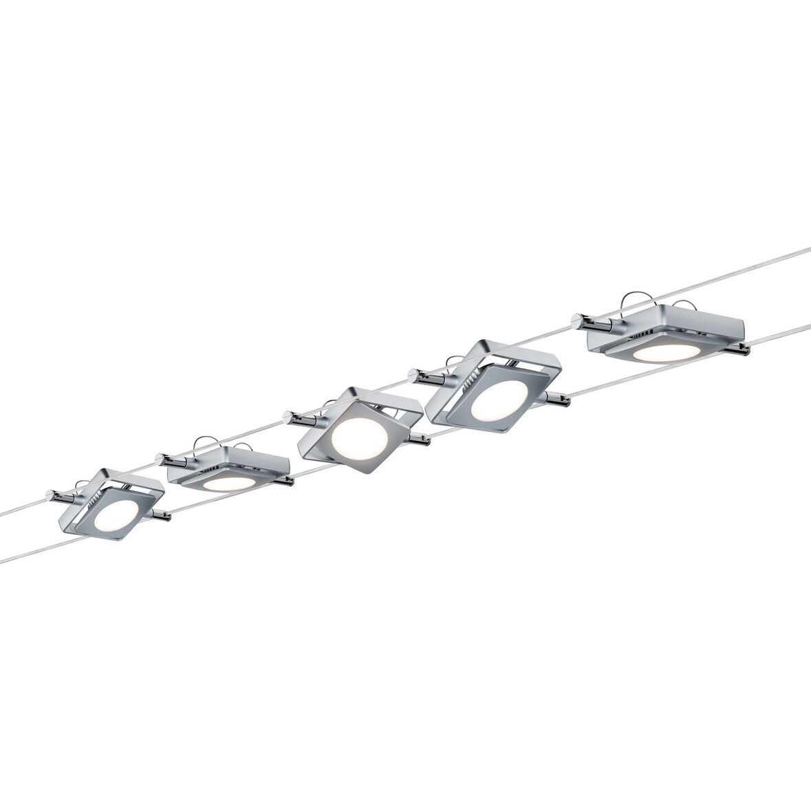 Paulmann Système sur câbles LED MacLED Kit de base  5x200lm 5x4,3W 2700K  230/12V Chrome mat 94108