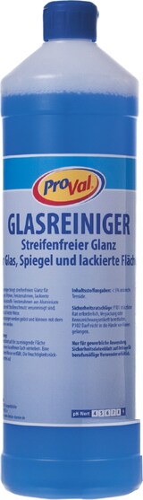 thumbnail of Glasreiniger Pro Val, schnelltrocknend, streifenfrei, effektiv, flüssig, 24 x 1L Flaschen