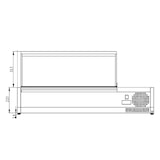 thumbnail of Skyrainbow Kühlaufsatzvitrine GN 1/4, 200 x 34, Edelstahldeckel