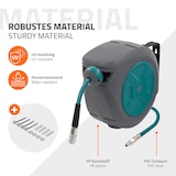 thumbnail of ECD Germany Druckluftschlauchtrommel 10 m + 1 m, Automatik-Aufroller, 15 bar, 1/4", Wandmontage