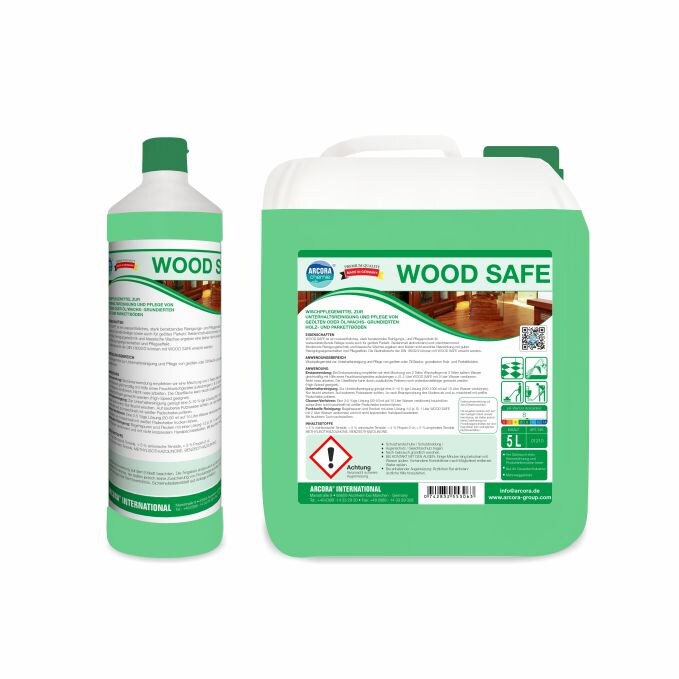 ARCORA Wischpflege zur Unterhaltsreinigung und Pflege von geölten oder Öl/Wachsgrundierten Holz-und Parkettböden WOOD SAFE , 5L