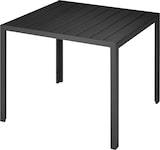 thumbnail of tectake Mesa de jardín de aluminio Maren con patas regulables en altura, 90 x 90 x 74,5 cm  Negro