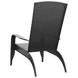 thumbnail of vidaXL Adirondack-Gartenstuhl Schwarz Poly Rattan