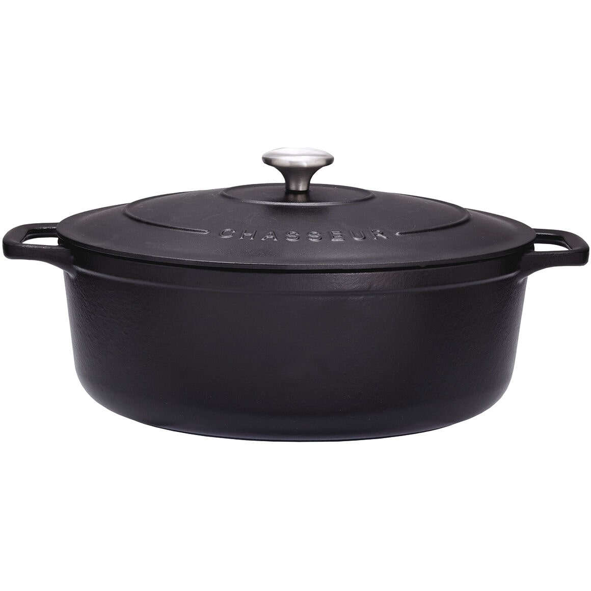 Le Chasseur Cocotte fonte émaillée ovale noir 35 cm 7.4 L Le Chasseur 071114