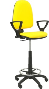 thumbnail of Banquinho de banquinho ayna com mecanismo de contato permanente e anel de tecido amarelo Bali (braços fixos incluídos)