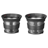 thumbnail of KitchenAid Entsafter Vorsatz 5KSM1JA, 16 x 24 x 29 cm, Kunststoff/Edelstahl, 1 l, mit Einfüllöffnung/ Einfülltablett/ Stopfer, transparent/grau