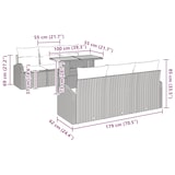 thumbnail of vidaXL 7-teiliges Garten Esszimmer Set mit Kissen in Schwarz Poly Rattan Akazie