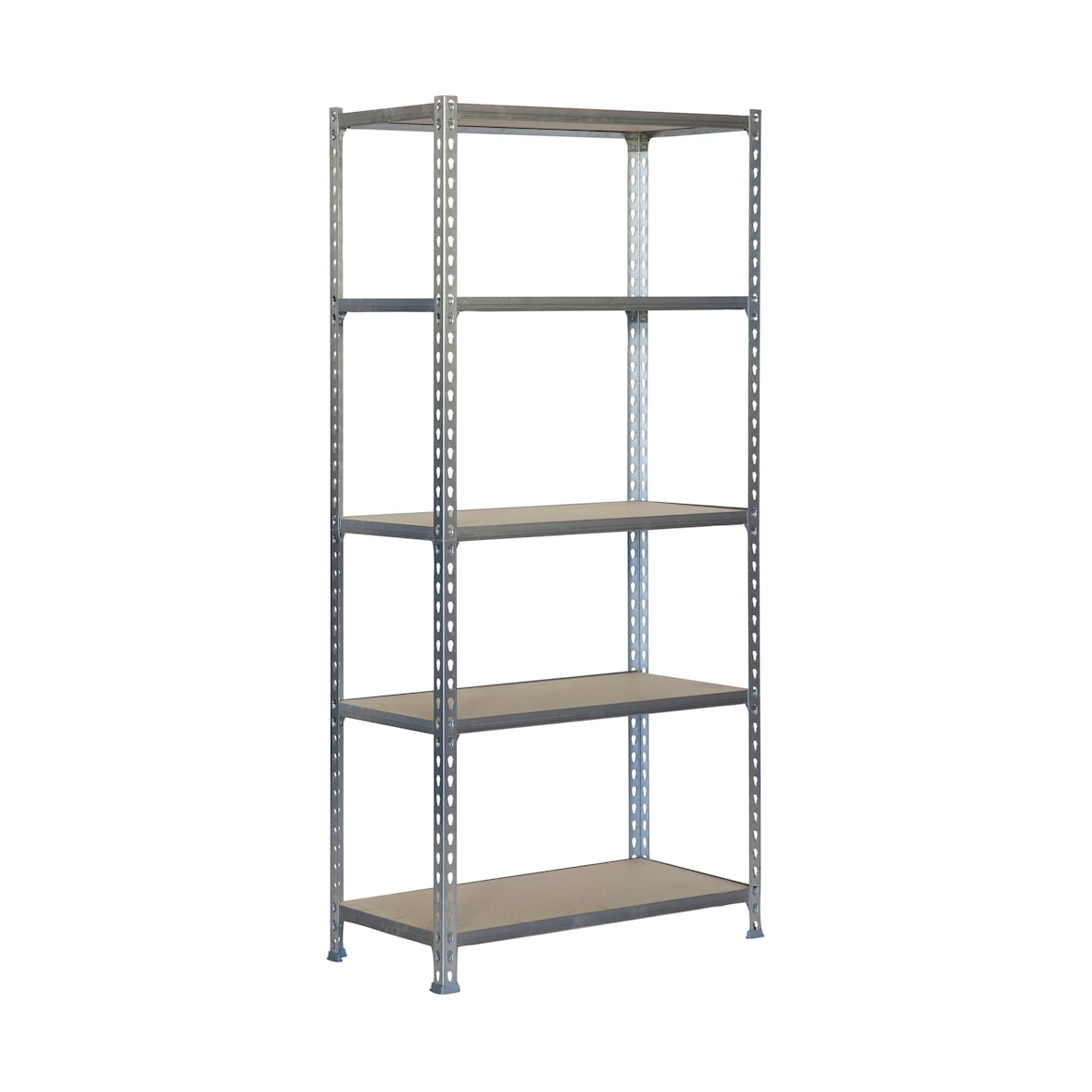 SimonRack Stellingkast 2000x1200x500 mm, 5 niveaus, houten legborden, draagvermogen 200 kg per niveau, Verzinkt - Maderclick