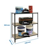 thumbnail of PROREGAL Étagère robuste BABY MULI | HxLxP 90x110x50cm | 3 étagères | Charge du compartiment 200kg | anthracite | Etagère de rangement