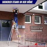 thumbnail of PROREGAL Stufenstehleiter ATLAS mit Werkzeugablage & Handlauf | einseitig begehbar | 7 Stufen | Arbeitshöhe 3,40m | Traglast 150kg