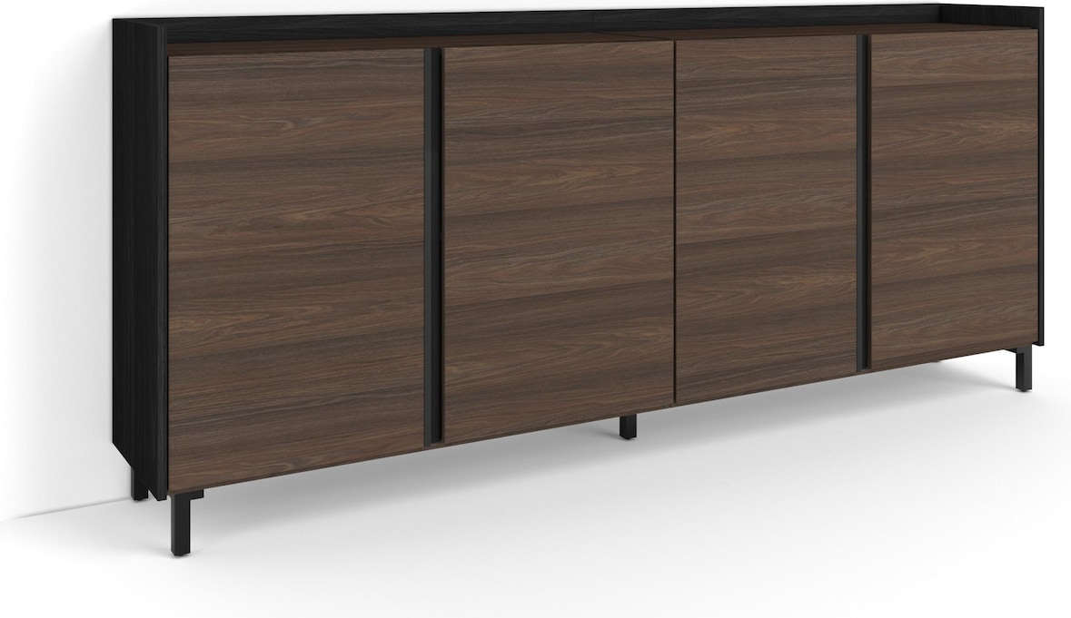 Credenza, Mobile, Cucina, 207x91x35 cm, 4 Porte, Design industriale ...
