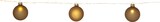 thumbnail of LED Lichterkette Weihnachtskugeln Christbaumkugel Timer Batterie Deko gold 1,6m