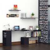 thumbnail of HOMCOM Scrivania Angolare e Salvaspazio per Computer