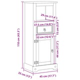 thumbnail of Helloshop26 - Badezimmerschrank Corona effiziente Aufbewahrung 45 x 33 x 110 cm Kiefernholz massiv honigfarben 02_0057602