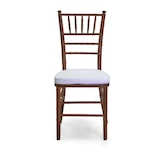 thumbnail of Sedia legno chiavari noce c/cuscino cm40x40h43/92