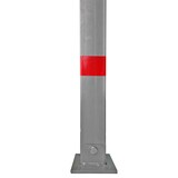 thumbnail of 2x Absperrpfosten eckig Parkplatzsperre Sperrpfosten klappbar Standfuß