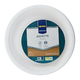 thumbnail of METRO Professional Prato, papelão, Ø 23 cm, descartável, compostável, redondo, sustentável, branco, 50 unidades