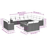 thumbnail of vidaXL 13-tlg. Garten-Sofagarnitur mit Kissen Beige Poly Rattan