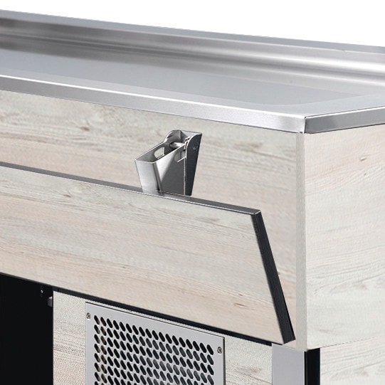 cookmax Tablettrutsche Hemlock kopfseitig für Büfetts außer Umluftkühlung