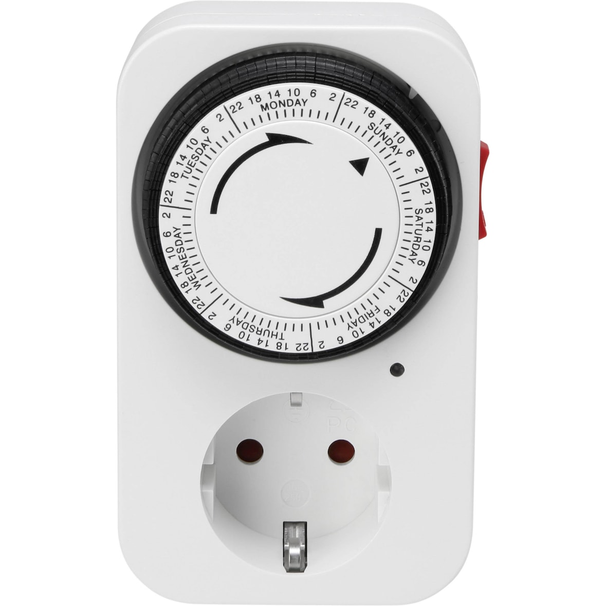 Sygonix SY-5045304 Steckdosen-Timer analog Wochenprogramm 3680 W IP20 Dauerbetrieb