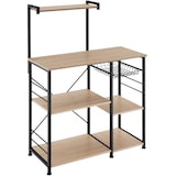 thumbnail of tectake Etagère de cuisine Crawley réglable en hauteur 90x40x131,5cm - Bois clair industriel, Chêne Sonoma -404755