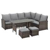 thumbnail of SVITA MONROE Garten-Lounge Set Polyrattan Lounge-Möbel Sitzgruppe Braun