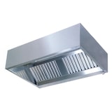 thumbnail of Wandhaube Kastenform Edelstahl, ohne Motor umlaufende Fettauffangrinne,  herausnehmbare Flammschutzfilter Typ-B, Beleuchtung mit Leuchtstoffröhre,