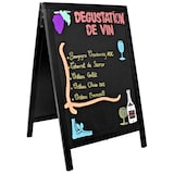 thumbnail of Securit® Duplo tableau de trottoir avec cadre en pin laqué