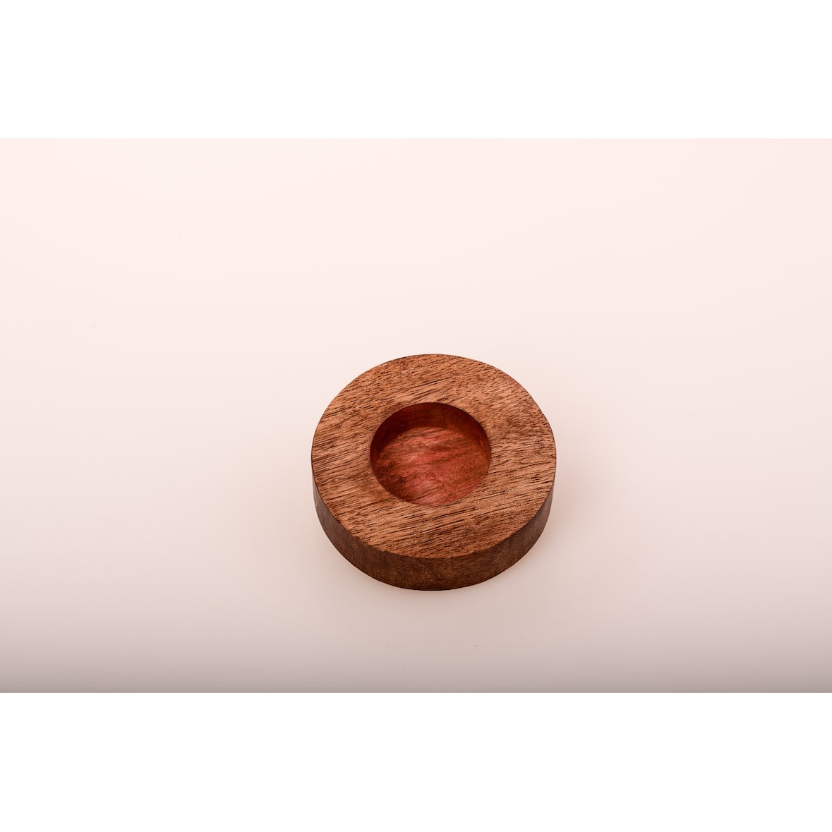 Kerzenhalter und Teelichthalter Holz Natur (Innen Ø 4 cm, Außen 8 cm)