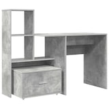 thumbnail of vidaXL Schreibtisch Beton Grau 131,5 x 50 x 106,5 cm Holzwerkstoff