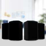 thumbnail of Pack De 4 Enceintes Wifi Bluetooth Multiroom Noires Mr50 Black X4 De Blaupunkt