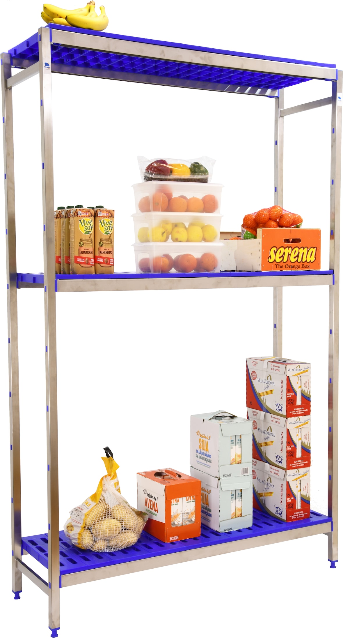 SimonRack Estantería de Acero Inoxidable, 2000x1660x500 mm, 3 Alturas, Apto para cámaras frigoríficas - Simoninox - Simoninox