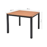 thumbnail of METRO PROFESSIONAL Tavolo da bistrot Lynx, alluminio/legno di eucalipto, 90 x 90 cm, quadrato, nero