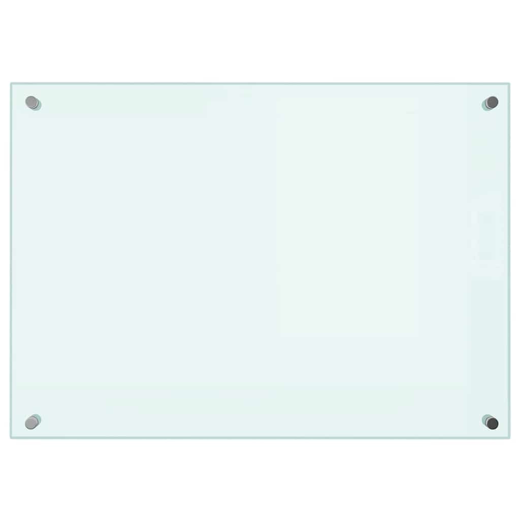 vidaXL Küchenrückwand Weiß 70x50 cm Hartglas