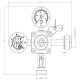 thumbnail of Druckminderer 1-leitig CO2 für Bier Zapfanlage 3bar Gas Druckregler Gasflasche