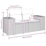 thumbnail of vidaXL 13-teiliges Garten-Sofa-Set mit Kissen in Schwarz aus Poly-Rattan und Akazienholz.
