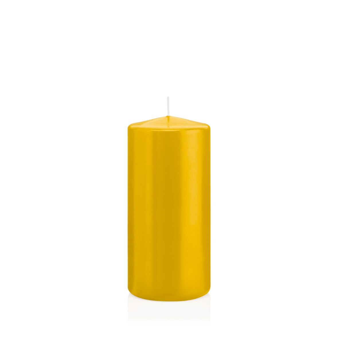 Stumpenkerzen Dotter Gelb 150 x Ø 68 mm, 12 Stück