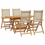 thumbnail of vidaXL Garten Essgruppe 5 pcs Beige