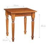 thumbnail of Biscottini Restauranttisch - Quadratischer Massivholztisch 70x70 cm - Esstische - Küchentisch - Gartentisch Made in Italy Walnuss-Finish