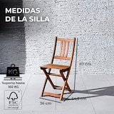 thumbnail of YOEVU -Set de Madera de Acacia 3 piezas, 1 Mesa y 2 Sillas Plegables, Conjunto de Jardín Compacto y Duradero, Ideal para Terrazas, Balcones y Patio