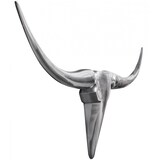 thumbnail of FineBuy Deko Geweih Bull M Aluminium Design Hörner 100cm Wanddekoration Silber