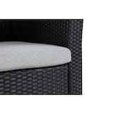 thumbnail of METRO PROFESSIONAL Salotto da esterno Brantford 4 pezzi, polyrattan/poliestere, 2 poltrone singole, 1 divano a 2 posti, 1 tavolino, nero