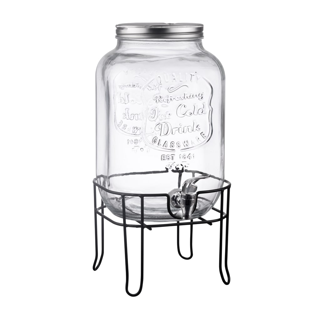 Fontaine à jus avec support 8 l -  800 cl Transparent  Verre Table Passion 19x19 cm