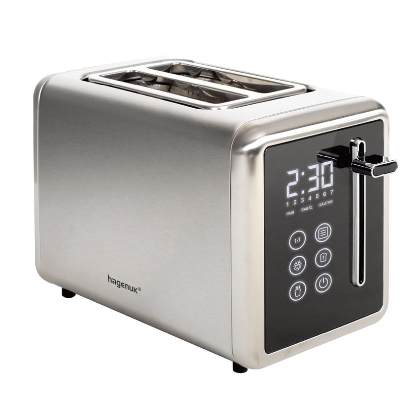 HAGENUK Toaster digital 850W LED-Display 7 Toastprogramme Countdowntimer