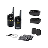 thumbnail of Motorola Walkie Talkie XT185 Rádio bidirecional até 8 km, leve e compacto, cor preta, embalagem com 2 unidades