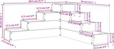 thumbnail of vidaXL Pflanzentreppe 4 Stufen 80,5x79x36 cm Weiß Massivholz Kiefer