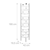 thumbnail of Relaxdays Rankgitter Metall, halbrund, zum Stecken, Rankhilfe für Kletterpflanzen, Spalier Garten, 180 cm hoch, schwarz
