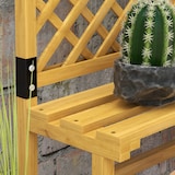 thumbnail of Suporte para Plantas de Madeira com Treliça Suporte para Vasos de 2 Níveis para Jardim Pátio Terraço 75x50x166 cm Natural