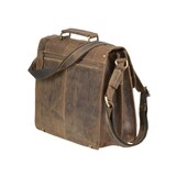 thumbnail of Greenburry Aktentasche Leder 2 Fächer Lehrertasche Schultasche Vintage braun antik 38x30cm Tragegriff und Schultergurt