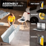 thumbnail of Armadietto Spogliatoio 4 ante di alta qualità, Armadietti Spogliatoio per l'officina o l'ufficio, armadietto con 2 chiavi per ogni serratura (Grigio)